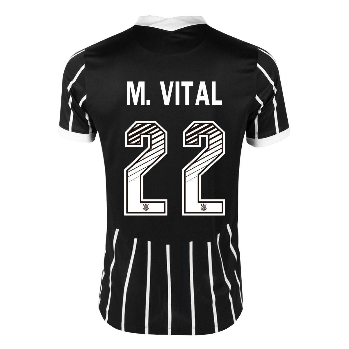 Herren Fußball Mateus Vital #22 Auswärtstrikot Schwarz Trikot 2020/21 Hemd