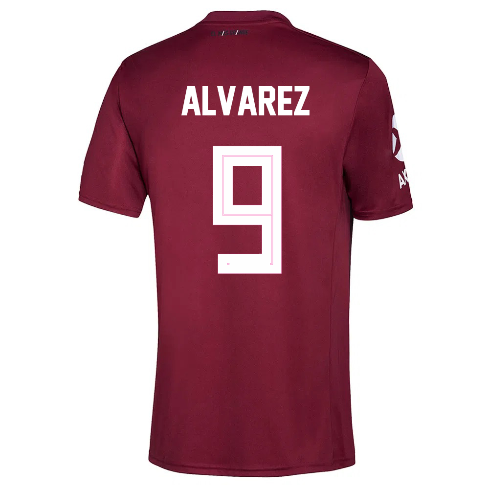 Herren Fußball Julian Alvarez #9 Auswärtstrikot Burgund Trikot 2020/21 Hemd