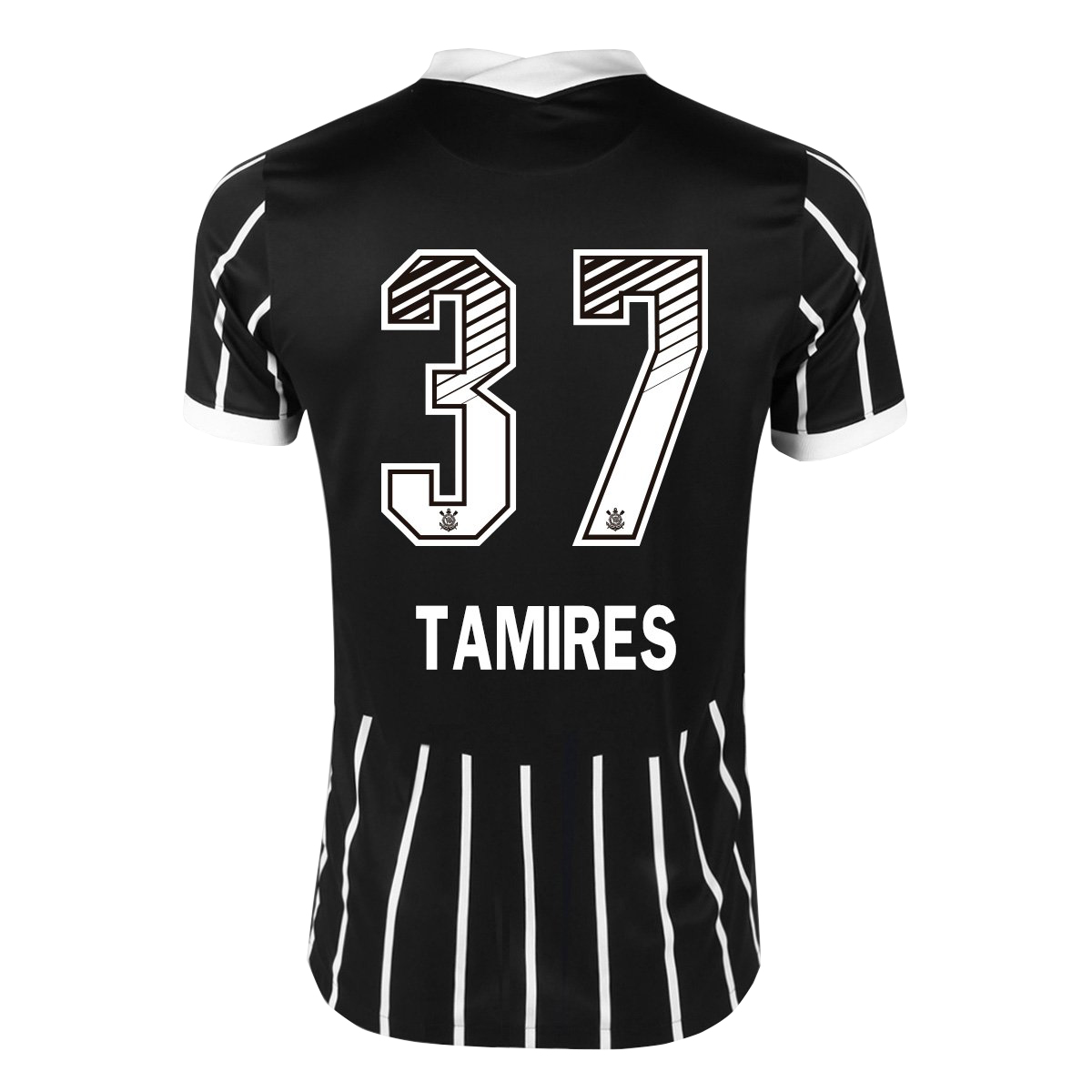 Herren Fußball Tamires #37 Auswärtstrikot Schwarz Trikot 2020/21 Hemd