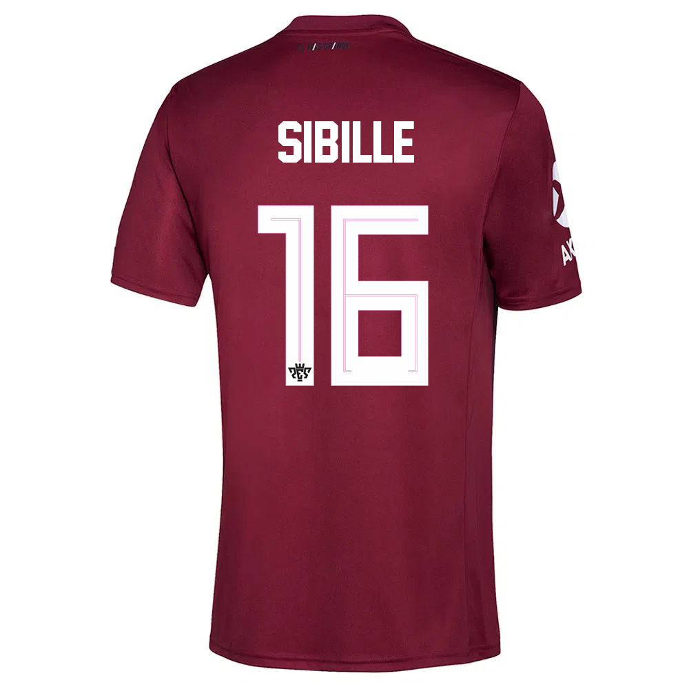 Herren Fußball Kevin Sibille #16 Auswärtstrikot Burgund Trikot 2020/21 Hemd