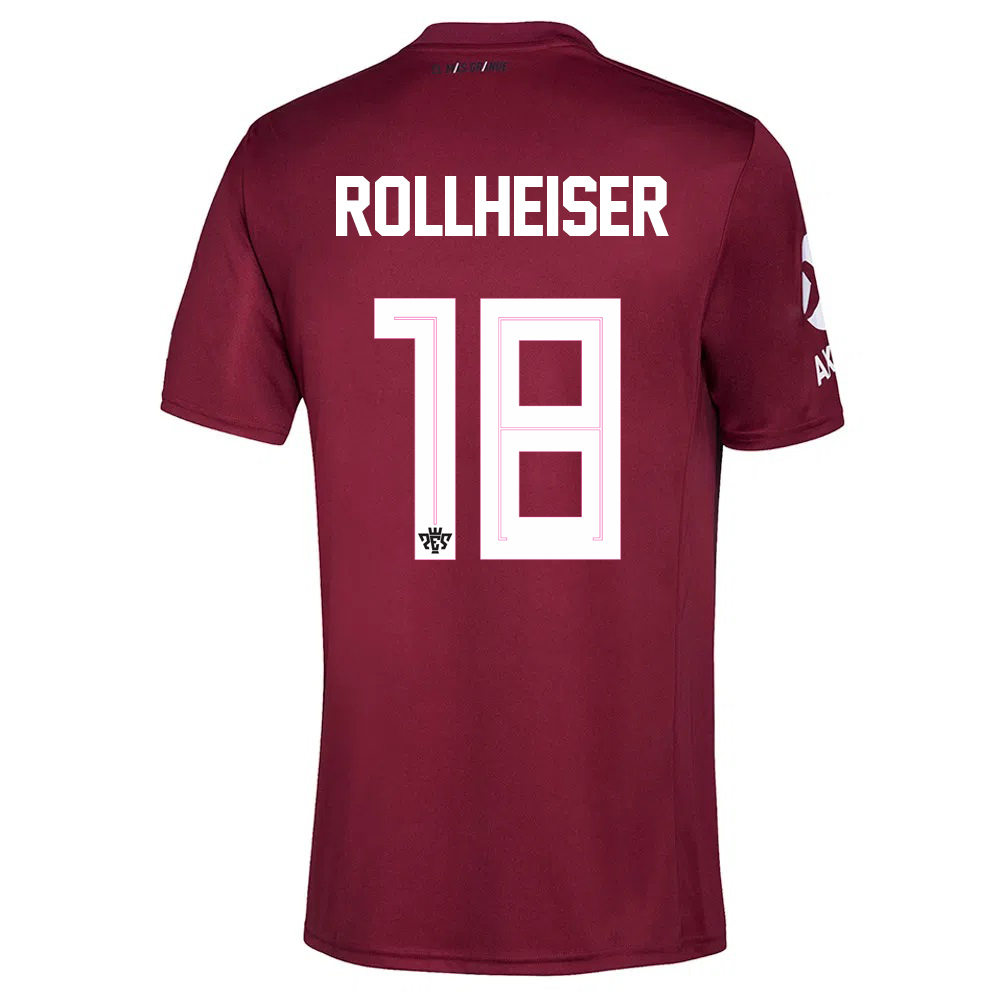 Herren Fußball Benjamin Rollheiser #18 Auswärtstrikot Burgund Trikot 2020/21 Hemd