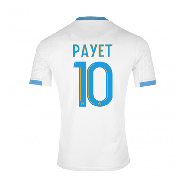 Herren Fußball Dimitri Payet #10 Heimtrikot Weiß Blau Trikot 2020/21 Hemd