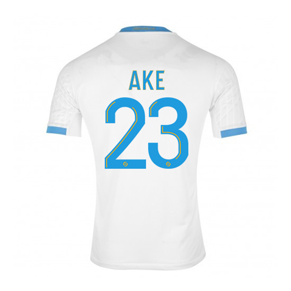 Herren Fußball Marley Ake #23 Heimtrikot Weiß Blau Trikot 2020/21 Hemd