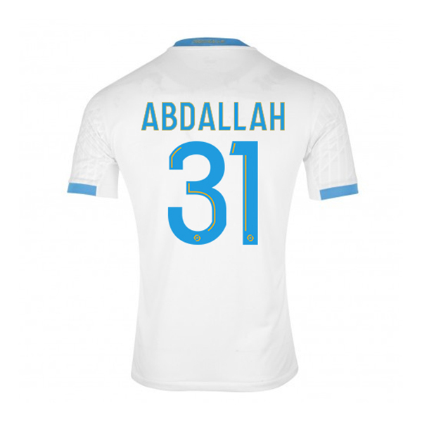 Herren Fußball Abdallah Ali Mohamed #31 Heimtrikot Weiß Blau Trikot 2020/21 Hemd