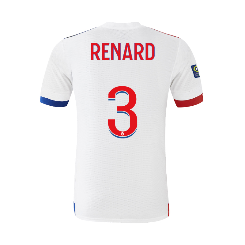 Herren Fußball Wendie Renard #3 Heimtrikot Weiß Trikot 2020/21 Hemd