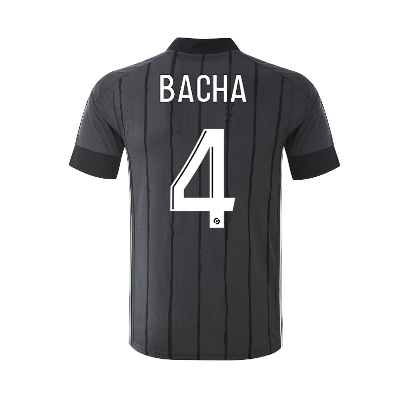 Herren Fußball Selma Bacha #4 Auswärtstrikot Grau Trikot 2020/21 Hemd