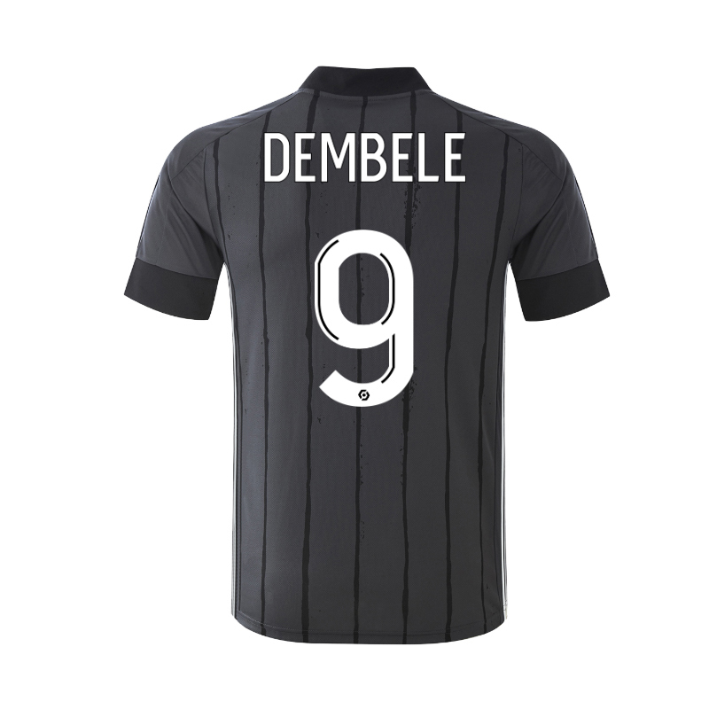 Herren Fußball Moussa Dembele #9 Auswärtstrikot Grau Trikot 2020/21 Hemd