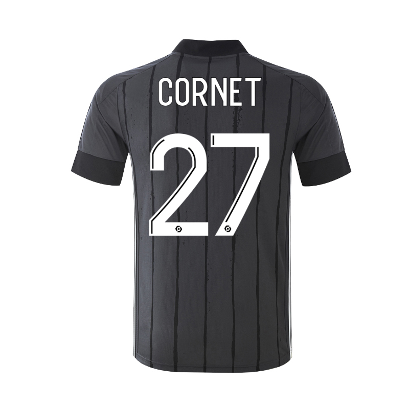 Herren Fußball Maxwel Cornet #27 Auswärtstrikot Grau Trikot 2020/21 Hemd