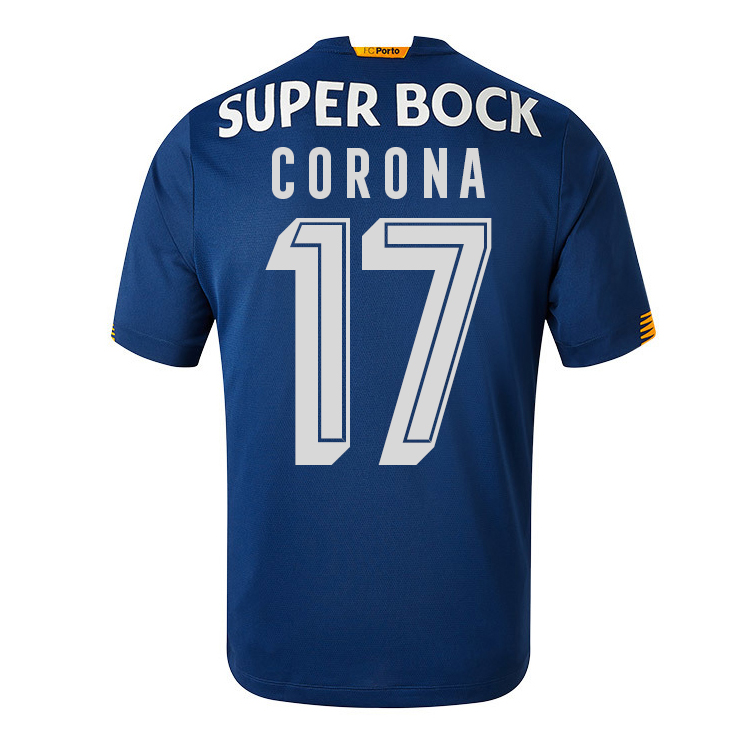 Herren Fußball Jesus Corona #17 Auswärtstrikot Kobaltblau Trikot 2020/21 Hemd
