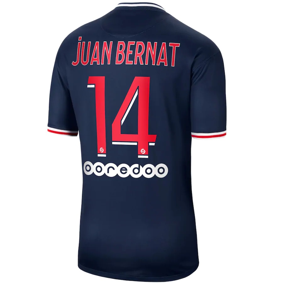 Herren Fußball Juan Bernat #14 Heimtrikot Dunkelheit Trikot 2020/21 Hemd