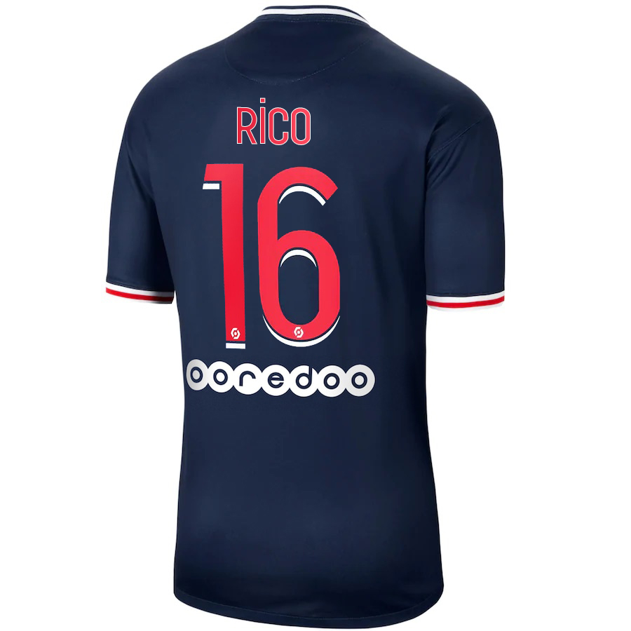 Herren Fußball Sergio Rico #16 Heimtrikot Dunkelheit Trikot 2020/21 Hemd