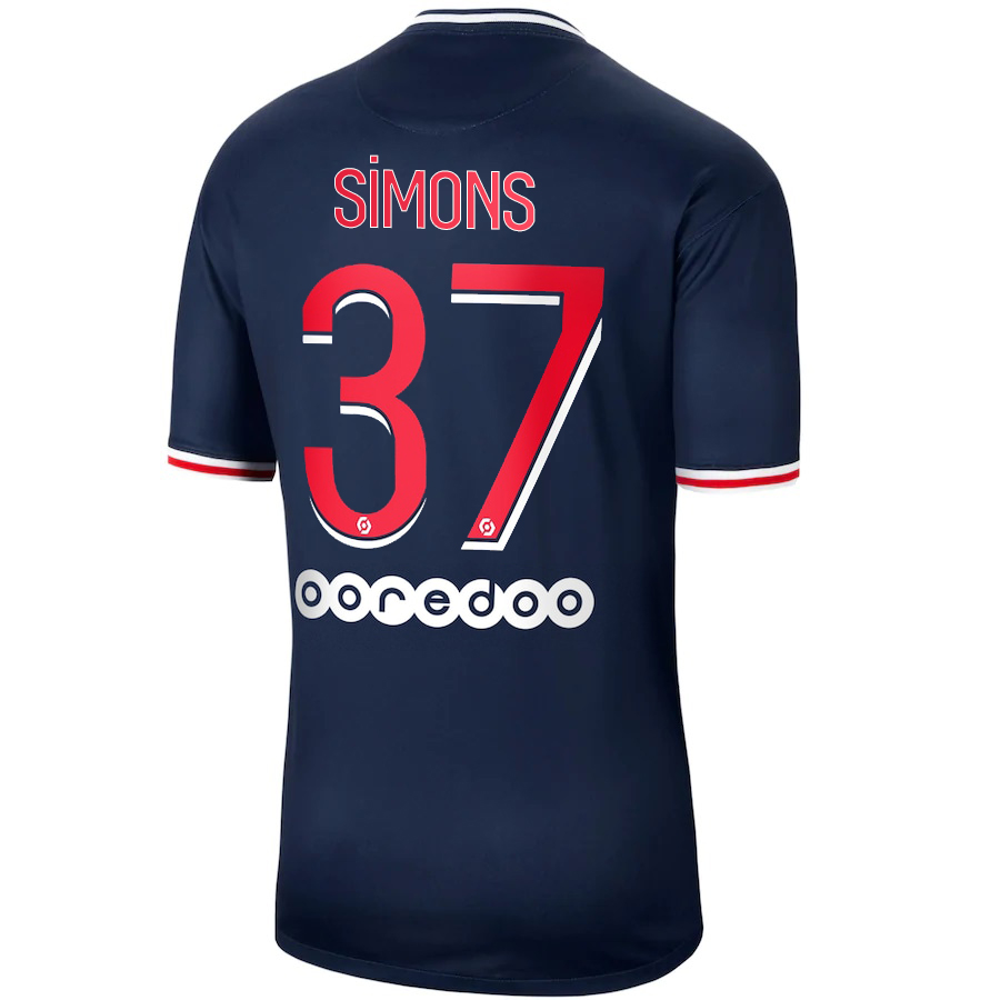 Herren Fußball Xavi Simons #37 Heimtrikot Dunkelheit Trikot 2020/21 Hemd