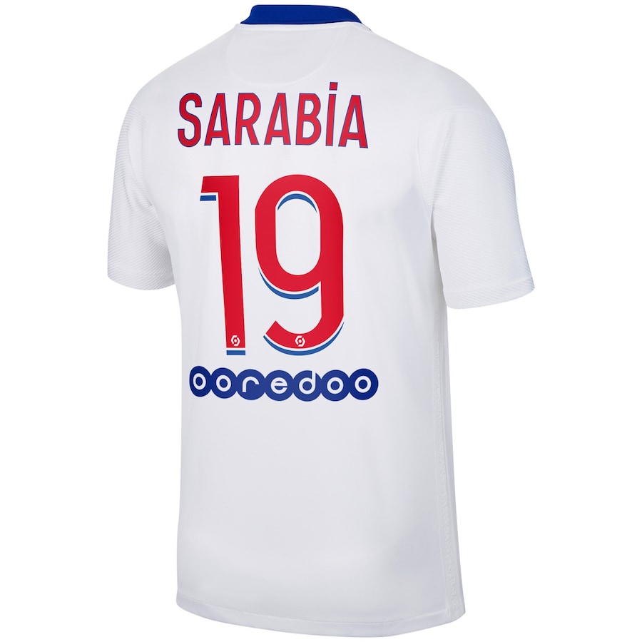 Herren Fußball Pablo Sarabia #19 Auswärtstrikot Weiß Trikot 2020/21 Hemd