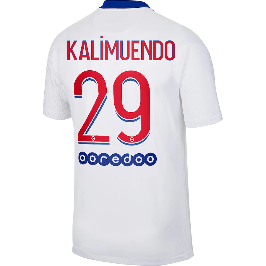 Herren Fußball Arnaud Kalimuendo #29 Auswärtstrikot Weiß Trikot 2020/21 Hemd