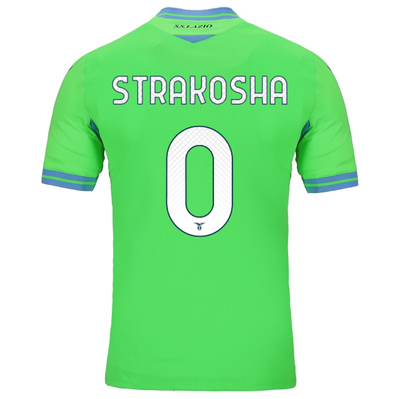 Herren Fußball Thomas Strakosha #1 Auswärtstrikot Grün Trikot 2020/21 Hemd