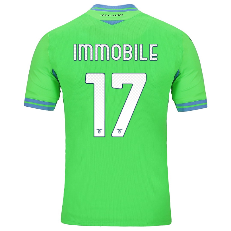Herren Fußball Ciro Immobile #17 Auswärtstrikot Grün Trikot 2020/21 Hemd