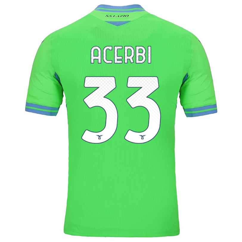 Herren Fußball Francesco Acerbi #33 Auswärtstrikot Grün Trikot 2020/21 Hemd