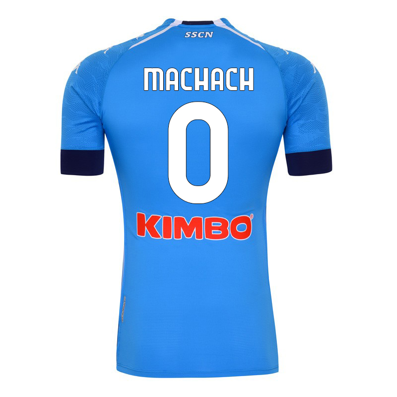 Herren Fußball Zinedine Machach #0 Heimtrikot Blau Trikot 2020/21 Hemd