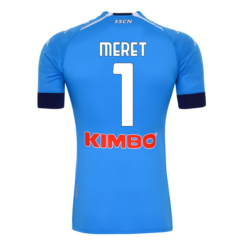 Herren Fußball Alex Meret #1 Heimtrikot Blau Trikot 2020/21 Hemd