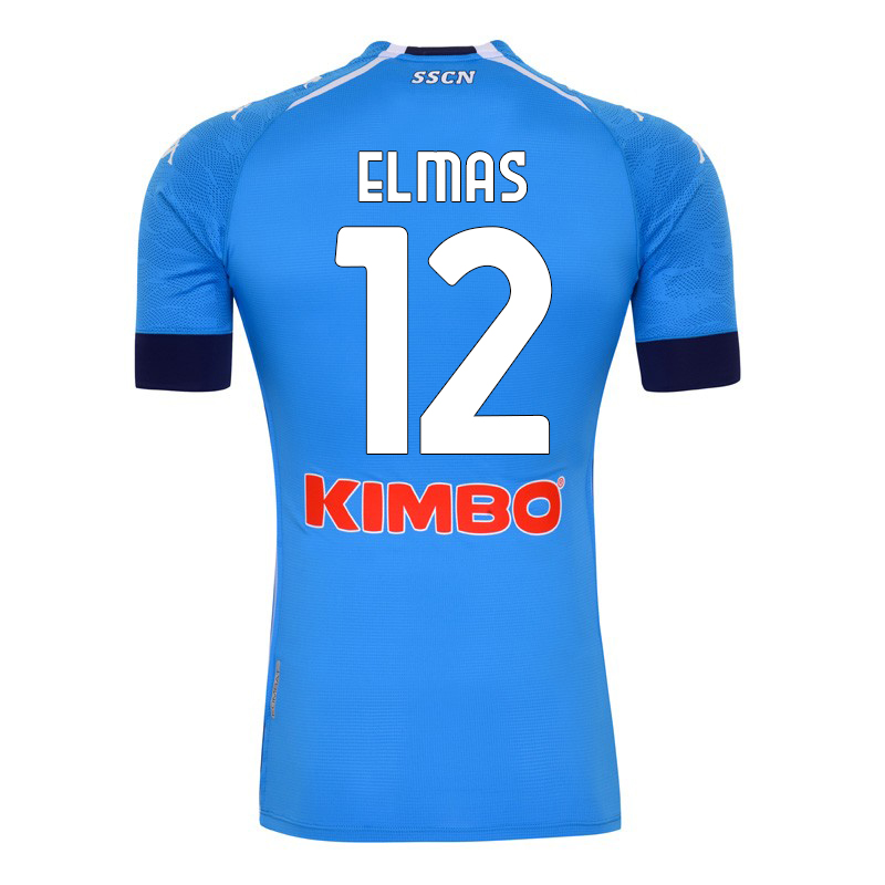 Herren Fußball Eljif Elmas #12 Heimtrikot Blau Trikot 2020/21 Hemd