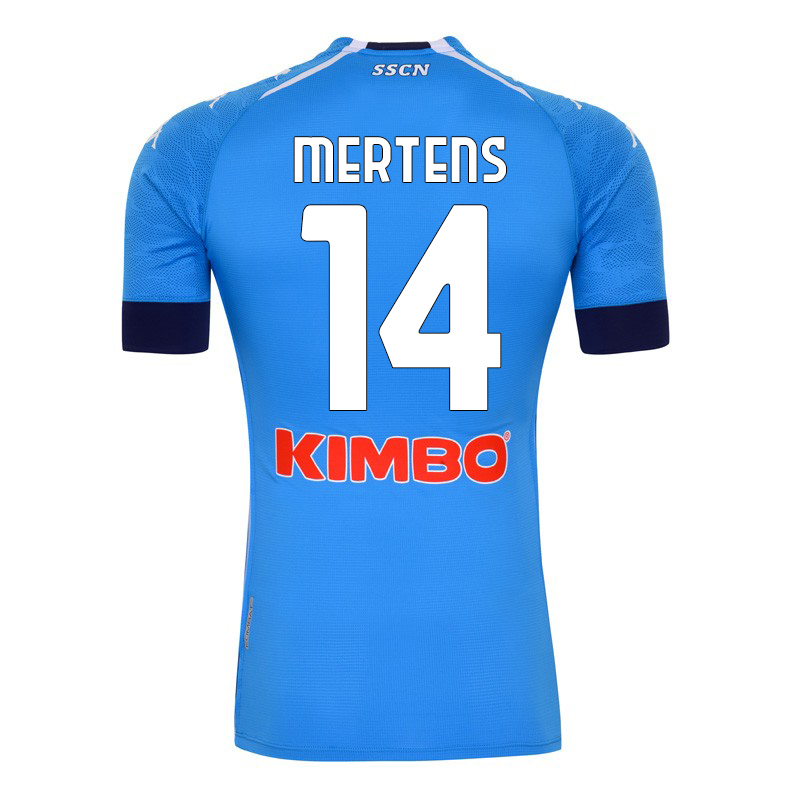 Herren Fußball Dries Mertens #14 Heimtrikot Blau Trikot 2020/21 Hemd