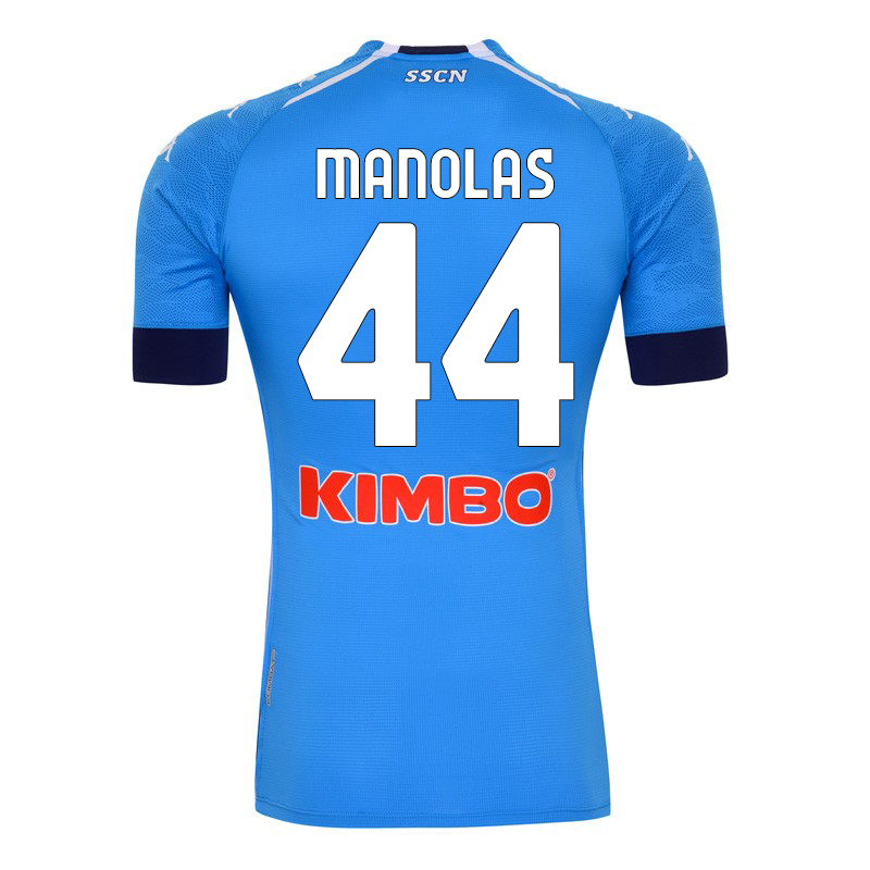 Herren Fußball Konstantinos Manolas #44 Heimtrikot Blau Trikot 2020/21 Hemd