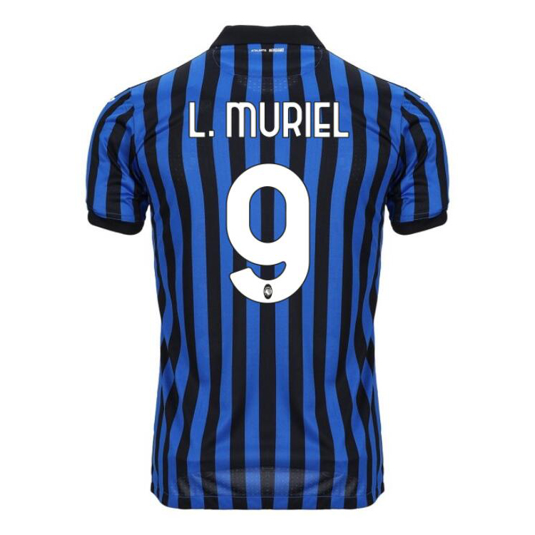 Herren Fußball Luis Muriel #9 Heimtrikot Blau Schwarz Trikot 2020/21 Hemd
