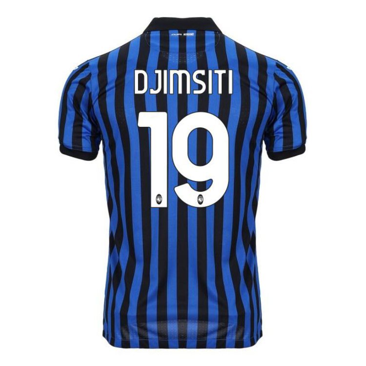 Herren Fußball Berat Djimsiti #19 Heimtrikot Blau Schwarz Trikot 2020/21 Hemd