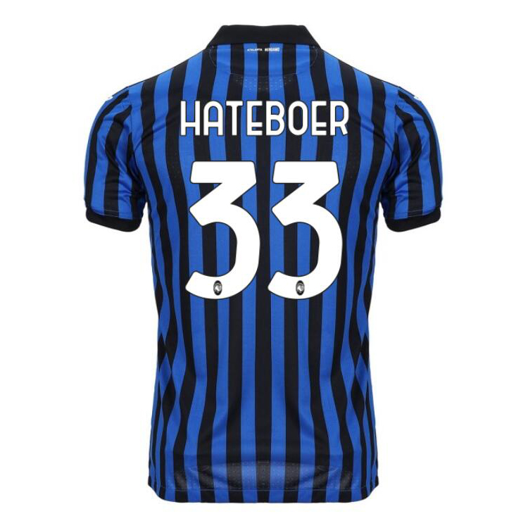 Herren Fußball Hans Hateboer #33 Heimtrikot Blau Schwarz Trikot 2020/21 Hemd