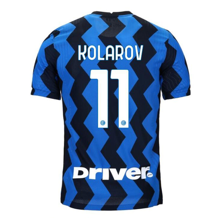 Herren Fußball Aleksandar Kolarov #11 Heimtrikot Blau Schwarz Trikot 2020/21 Hemd