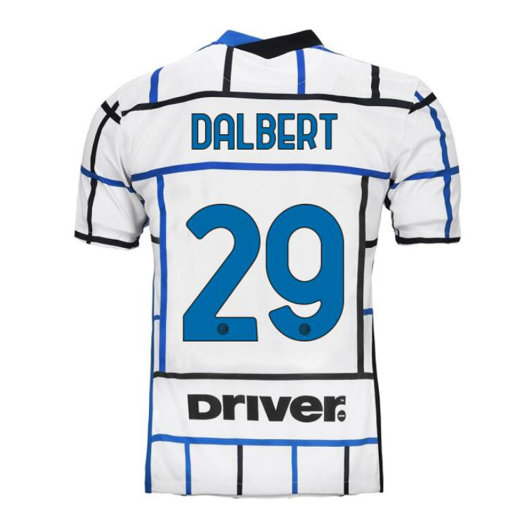 Herren Fußball Dalbert #29 Auswärtstrikot Weiß Blau Trikot 2020/21 Hemd