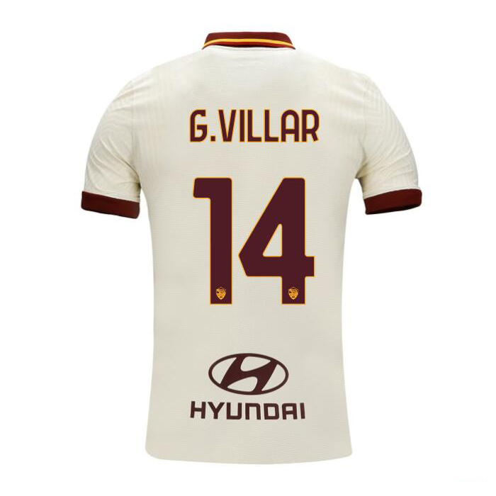 Herren Fußball Gonzalo Villar #14 Auswärtstrikot Champagner Trikot 2020/21 Hemd