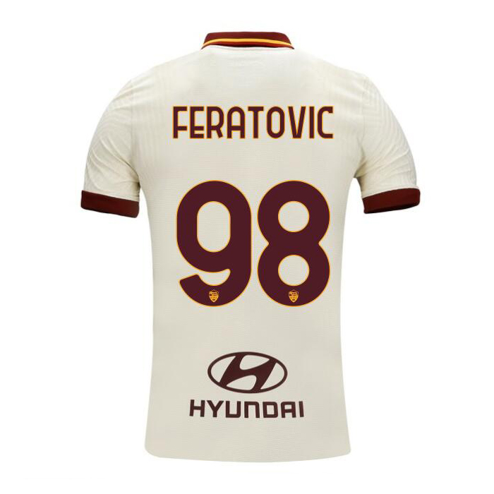 Herren Fußball Amir Feratovic #98 Auswärtstrikot Champagner Trikot 2020/21 Hemd