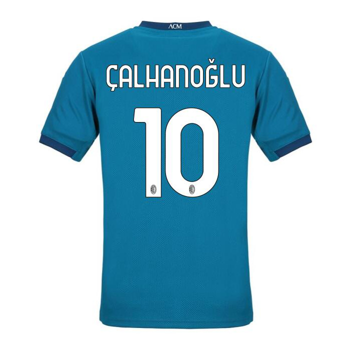 Herren Fußball Hakan Calhanoglu #10 Ausweichtrikot Blau Trikot 2020/21 Hemd