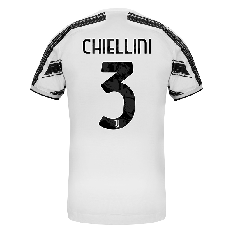 Herren Fußball Giorgio Chiellini #3 Heimtrikot Weiß Trikot 2020/21 Hemd
