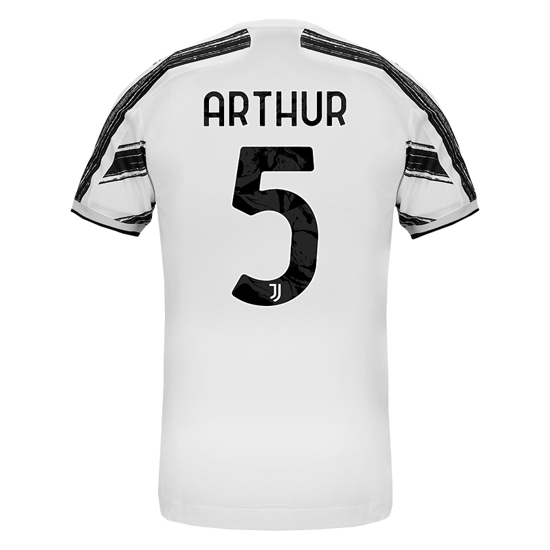 Herren Fußball Arthur #5 Heimtrikot Weiß Trikot 2020/21 Hemd