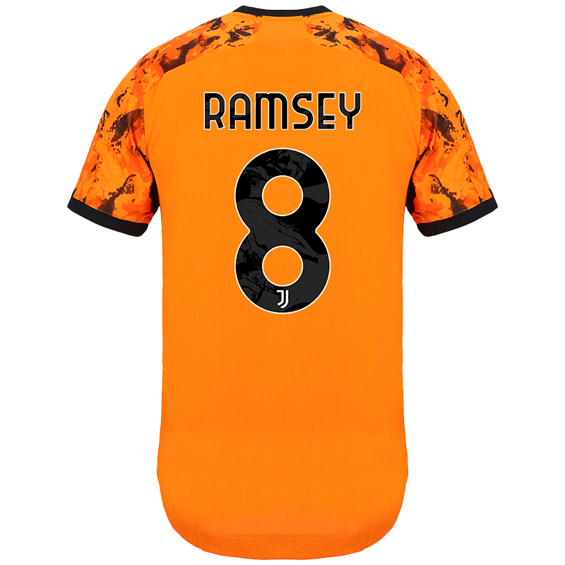 Herren Fußball Aaron Ramsey #8 Ausweichtrikot Orange Trikot 2020/21 Hemd