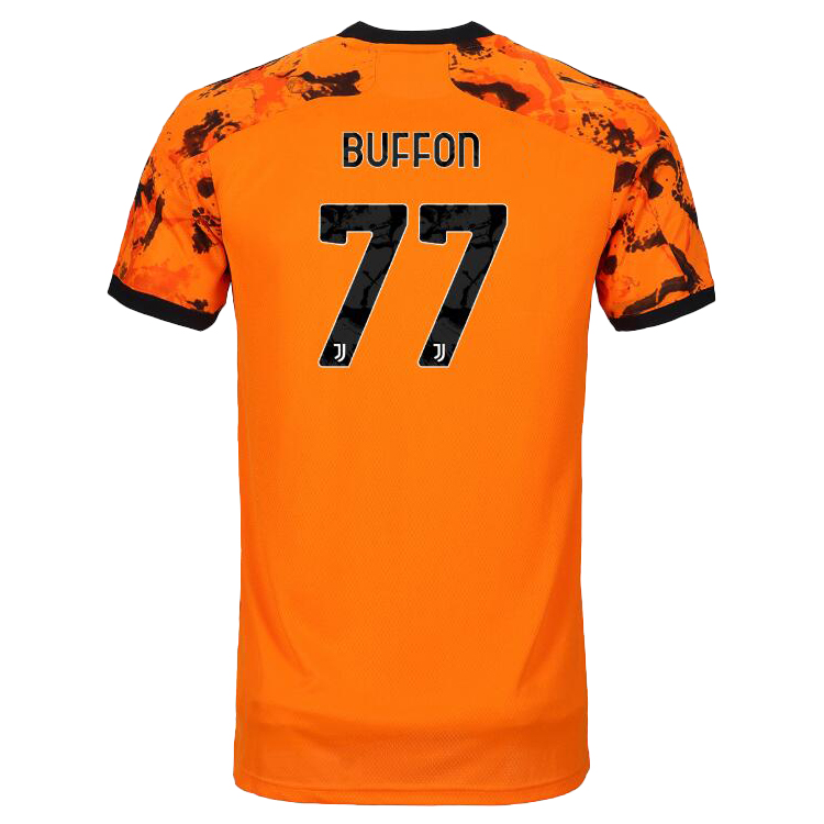 Herren Fußball Gianluigi Buffon #77 Ausweichtrikot Orange Trikot 2020/21 Hemd