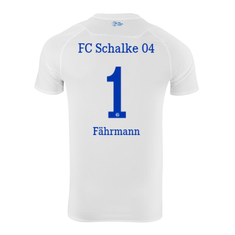 Herren Fußball Ralf Fahrmann #1 Auswärtstrikot Weiß Trikot 2020/21 Hemd