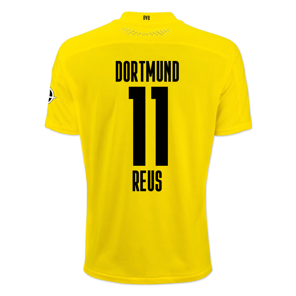 Herren Fußball Marco Reus #11 Heimtrikot Gelb Schwarz Trikot 2020/21 Hemd