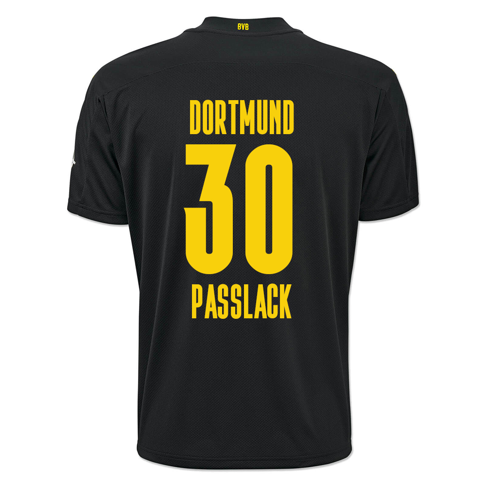 Herren Fußball Felix Passlack #30 Auswärtstrikot Schwarz Trikot 2020/21 Hemd