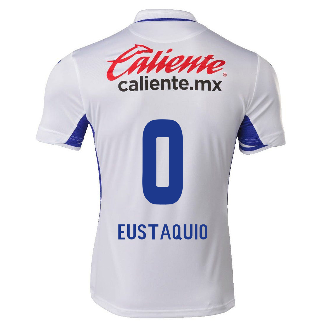 Herren Fußball Stephen Eustaquio #0 Auswärtstrikot Weiß Blau Trikot 2020/21 Hemd