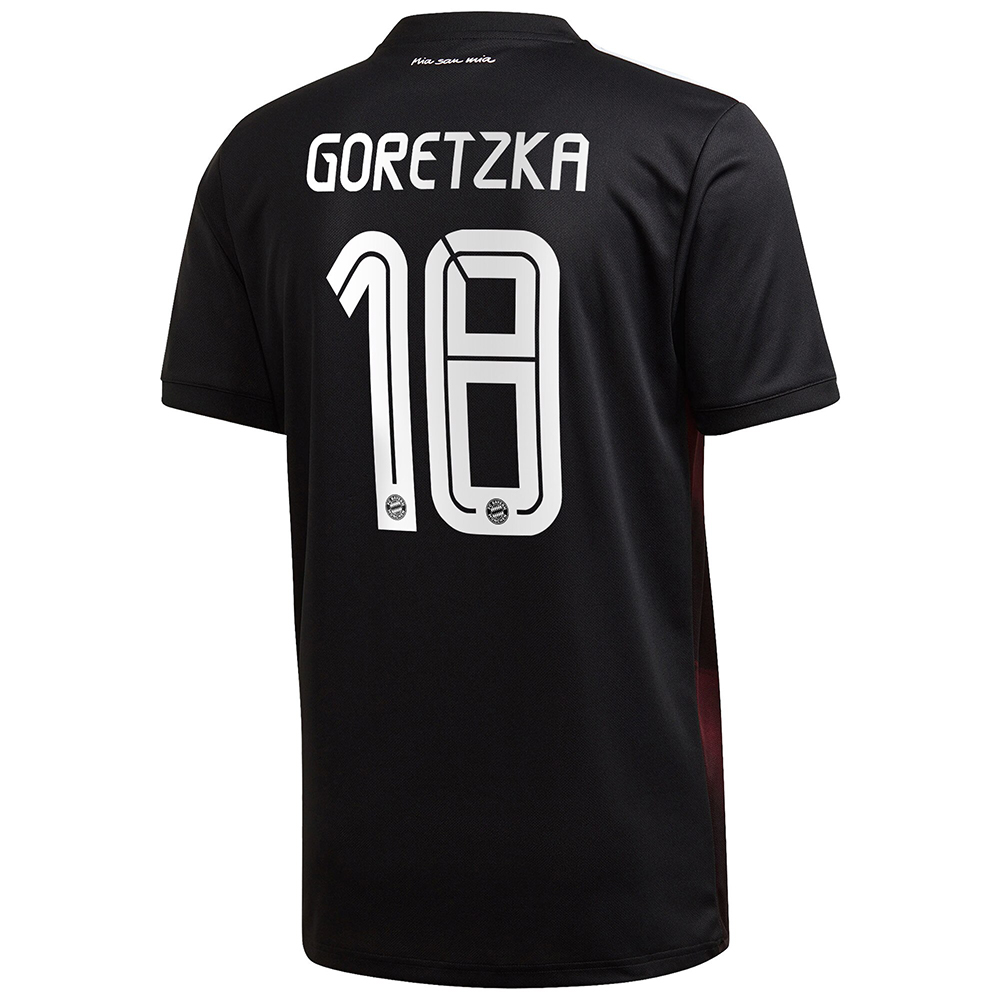 Herren Fußball Leon Goretzka #18 Ausweichtrikot Schwarz Trikot 2020/21 Hemd