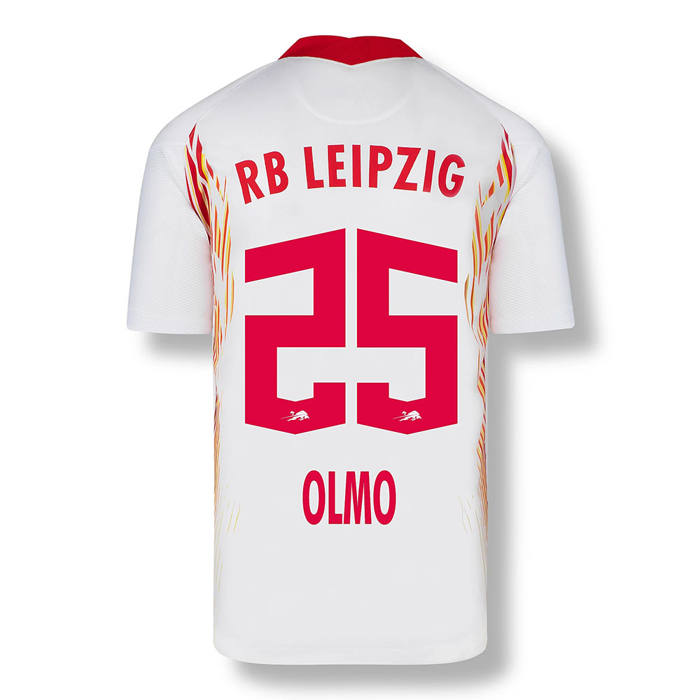 Herren Fußball Dani Olmo #25 Heimtrikot Rot-Weiss Trikot 2020/21 Hemd