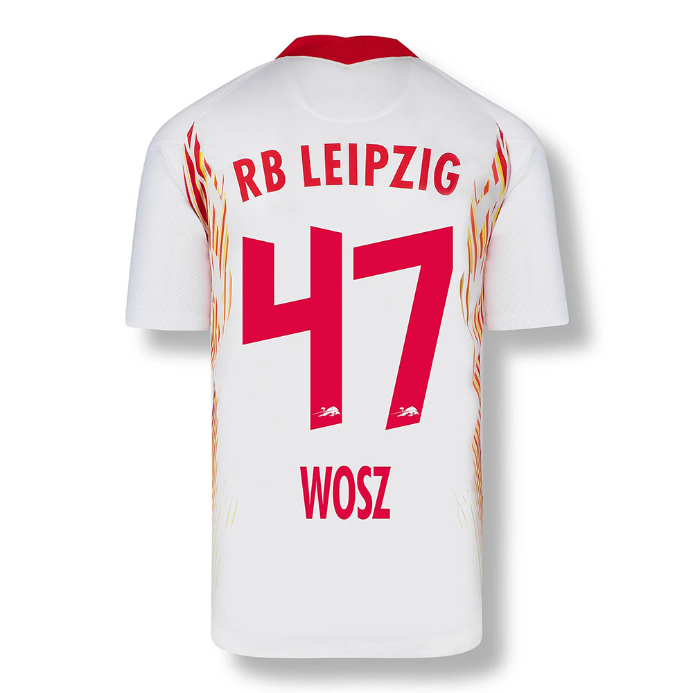 Herren Fußball Joscha Wosz #47 Heimtrikot Rot-Weiss Trikot 2020/21 Hemd