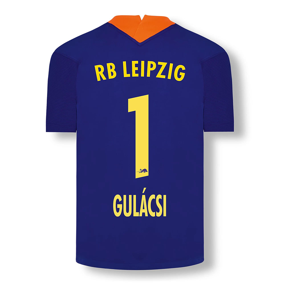 Herren Fußball Peter Gulacsi #1 Ausweichtrikot Elektrisches Blau Trikot 2020/21 Hemd