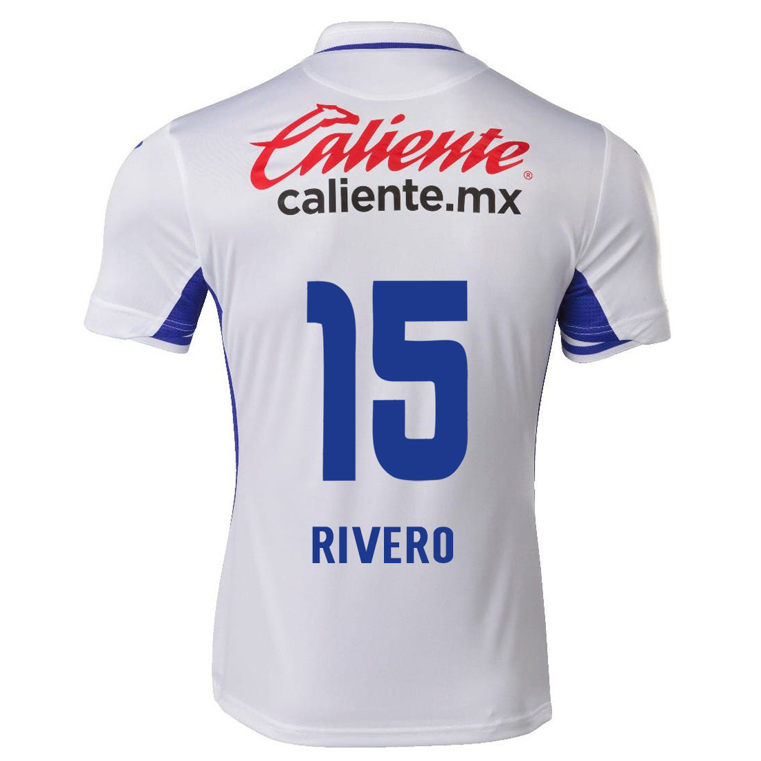 Herren Fußball Ignacio Rivero #15 Auswärtstrikot Weiß Blau Trikot 2020/21 Hemd