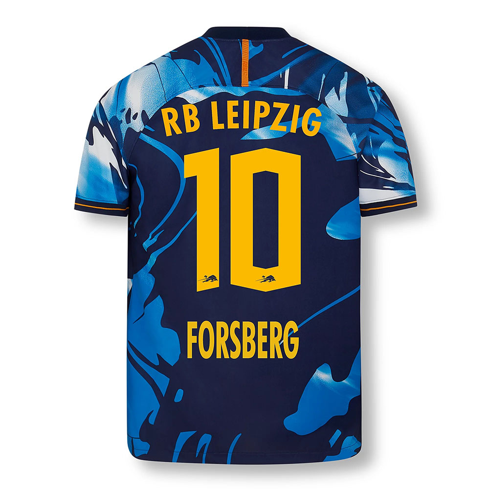 Herren Fußball Emil Forsberg #10 UEFA Weiß Blau Trikot 2020/21 Hemd