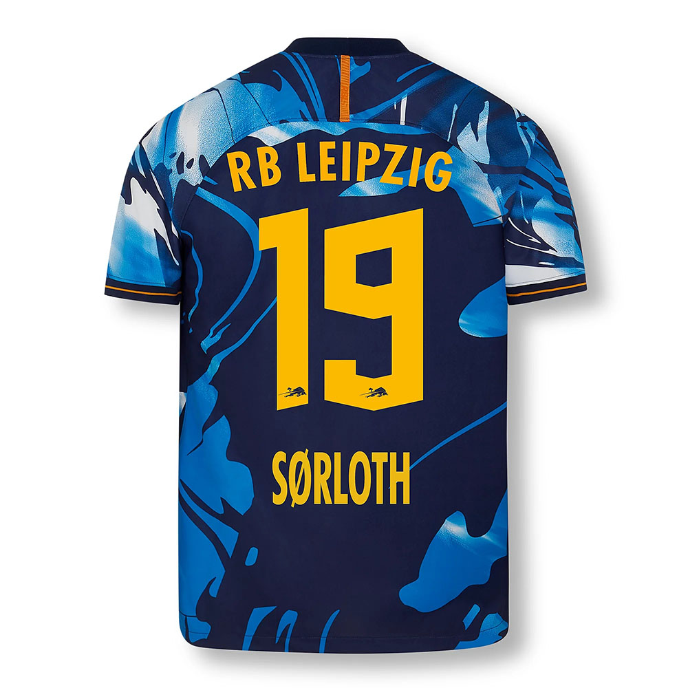 Herren Fußball Alexander Sorloth #19 UEFA Weiß Blau Trikot 2020/21 Hemd