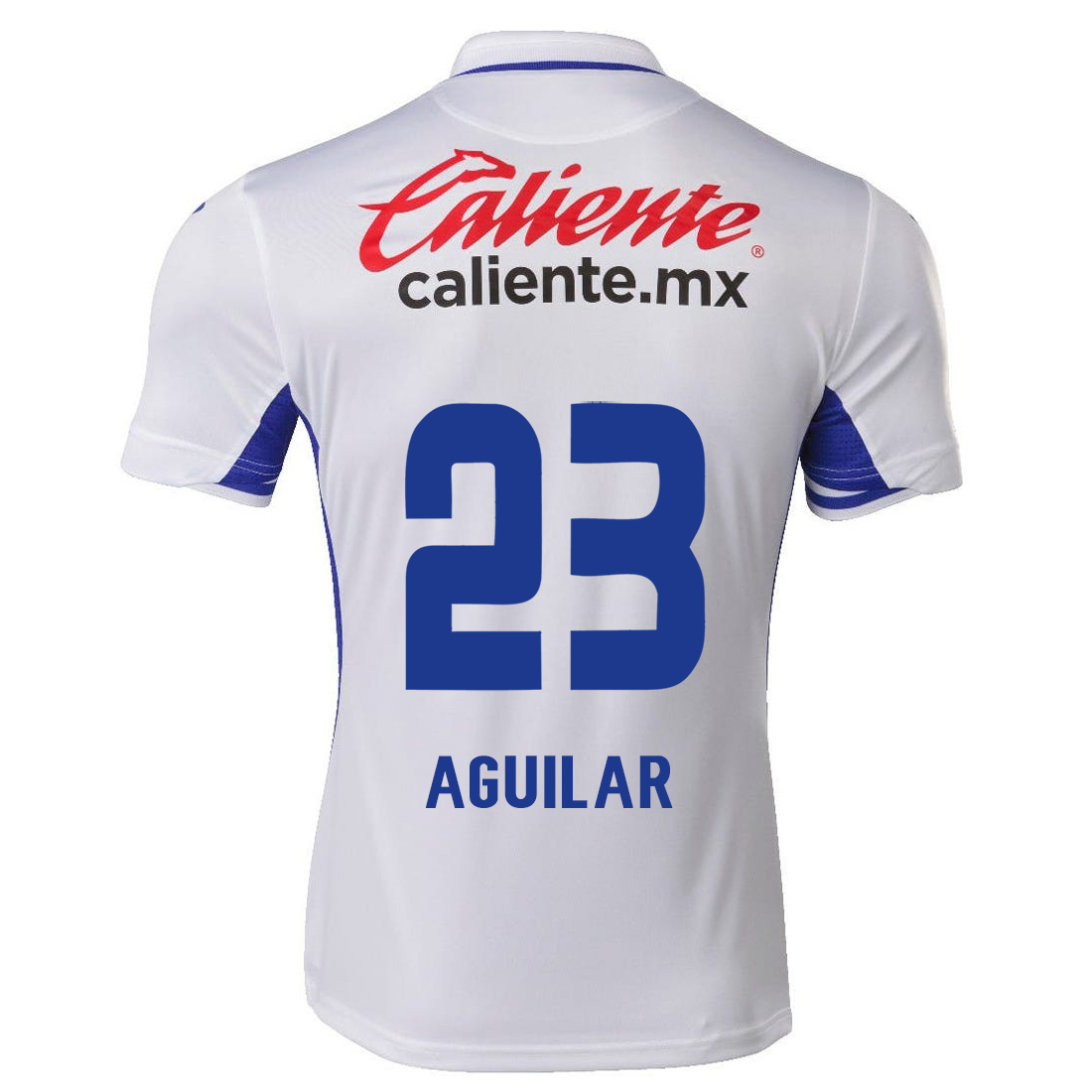 Herren Fußball Pablo Aguilar #23 Auswärtstrikot Weiß Blau Trikot 2020/21 Hemd
